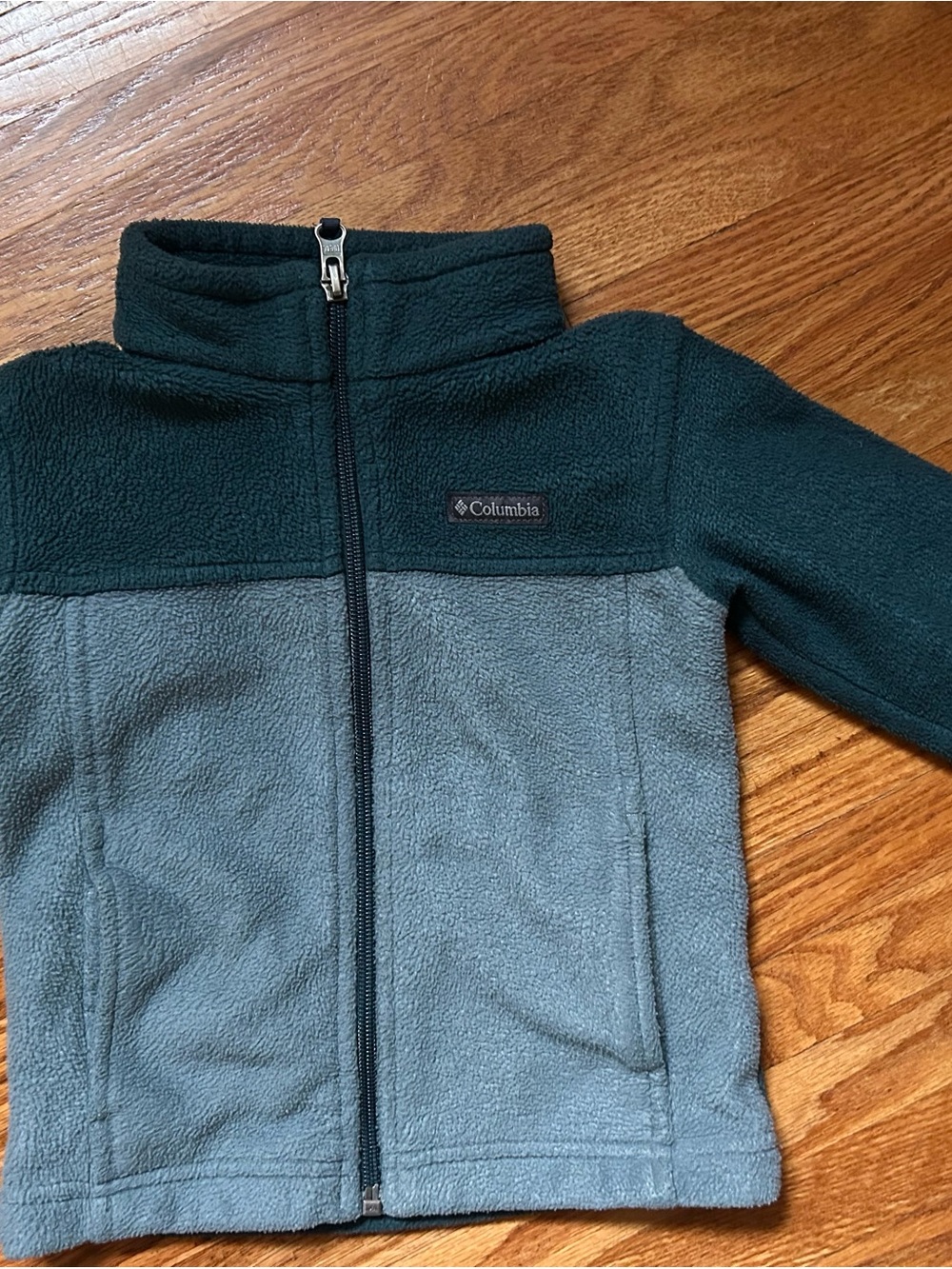 Columbia Kids Two-Tone Fleece Jacket - Teal & Gray